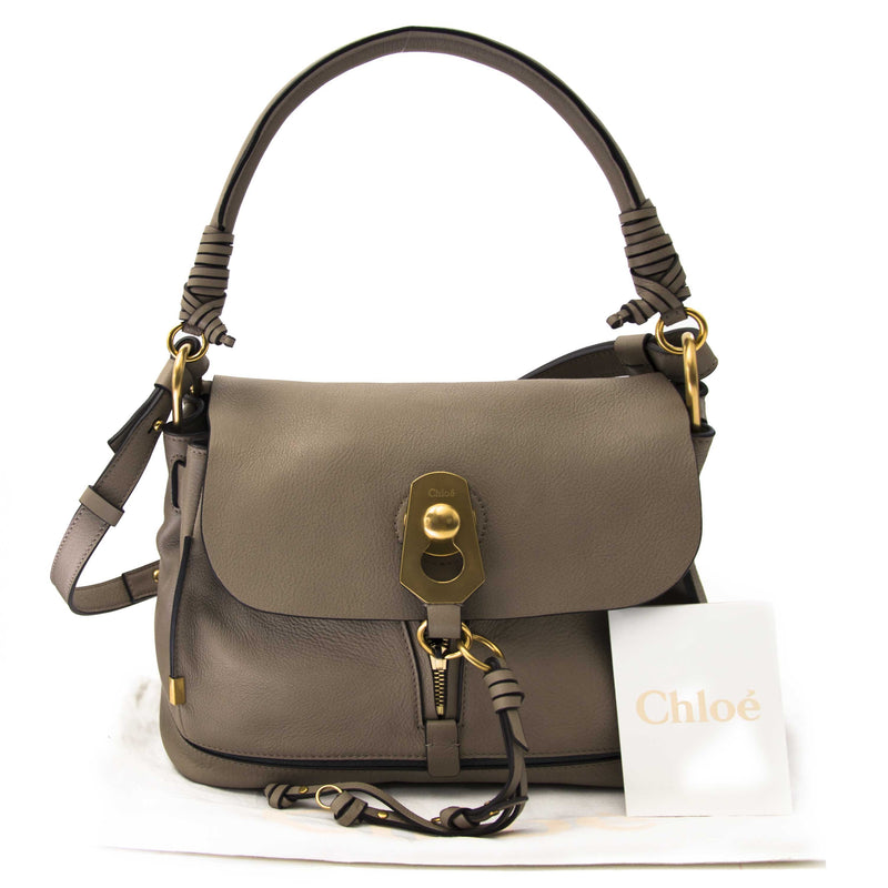 *NEVER USED* Chloé Motty Grey Owen Flap  Calfskin Bag