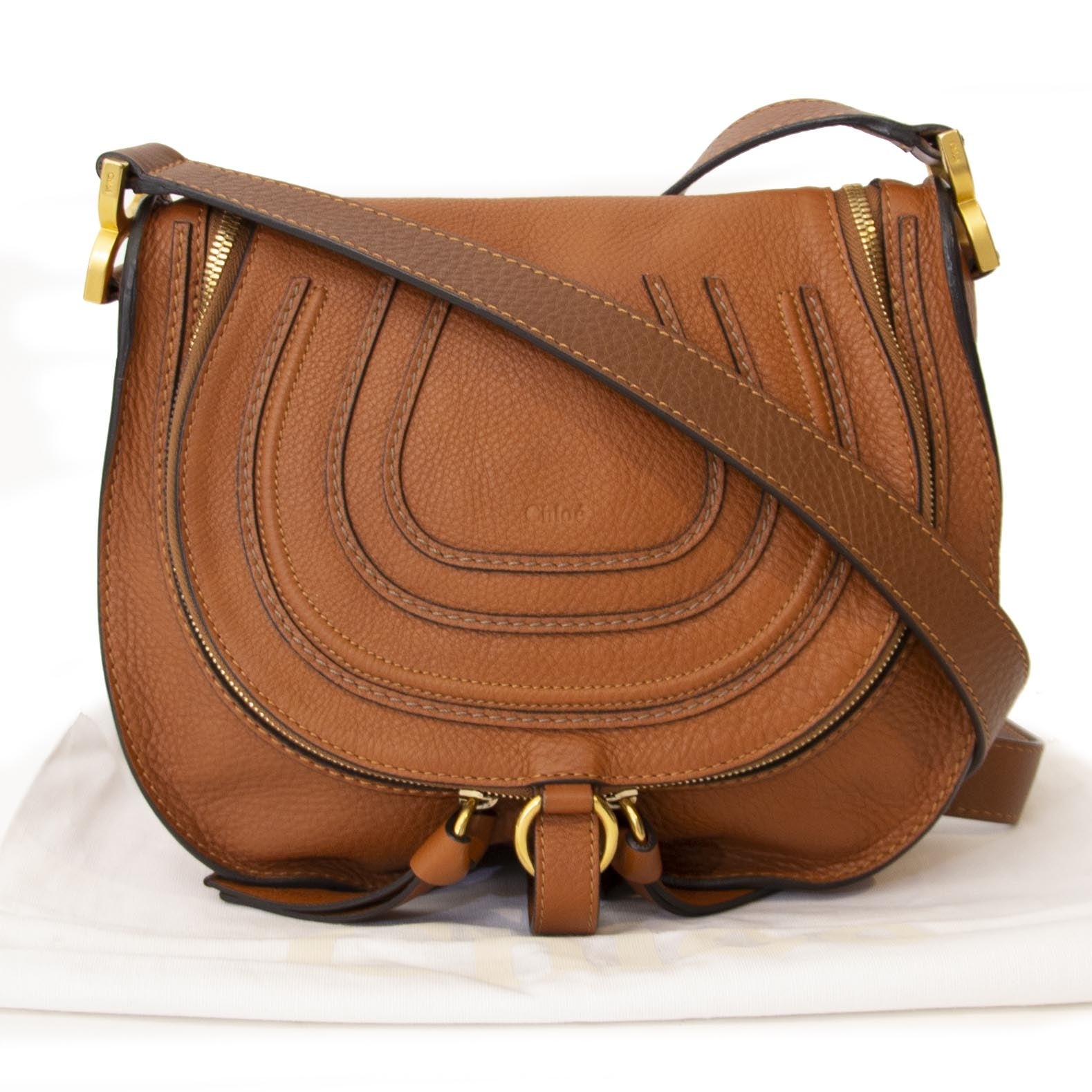 Chloé Marcie Cognac Crossbodytas