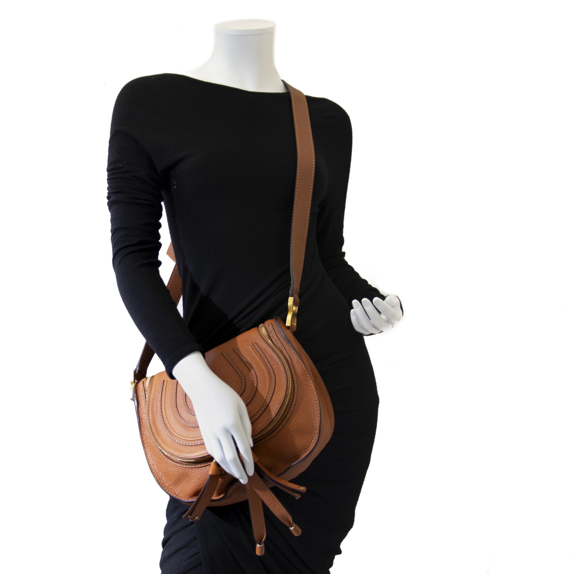 Chloé Marcie Cognac Crossbodytas