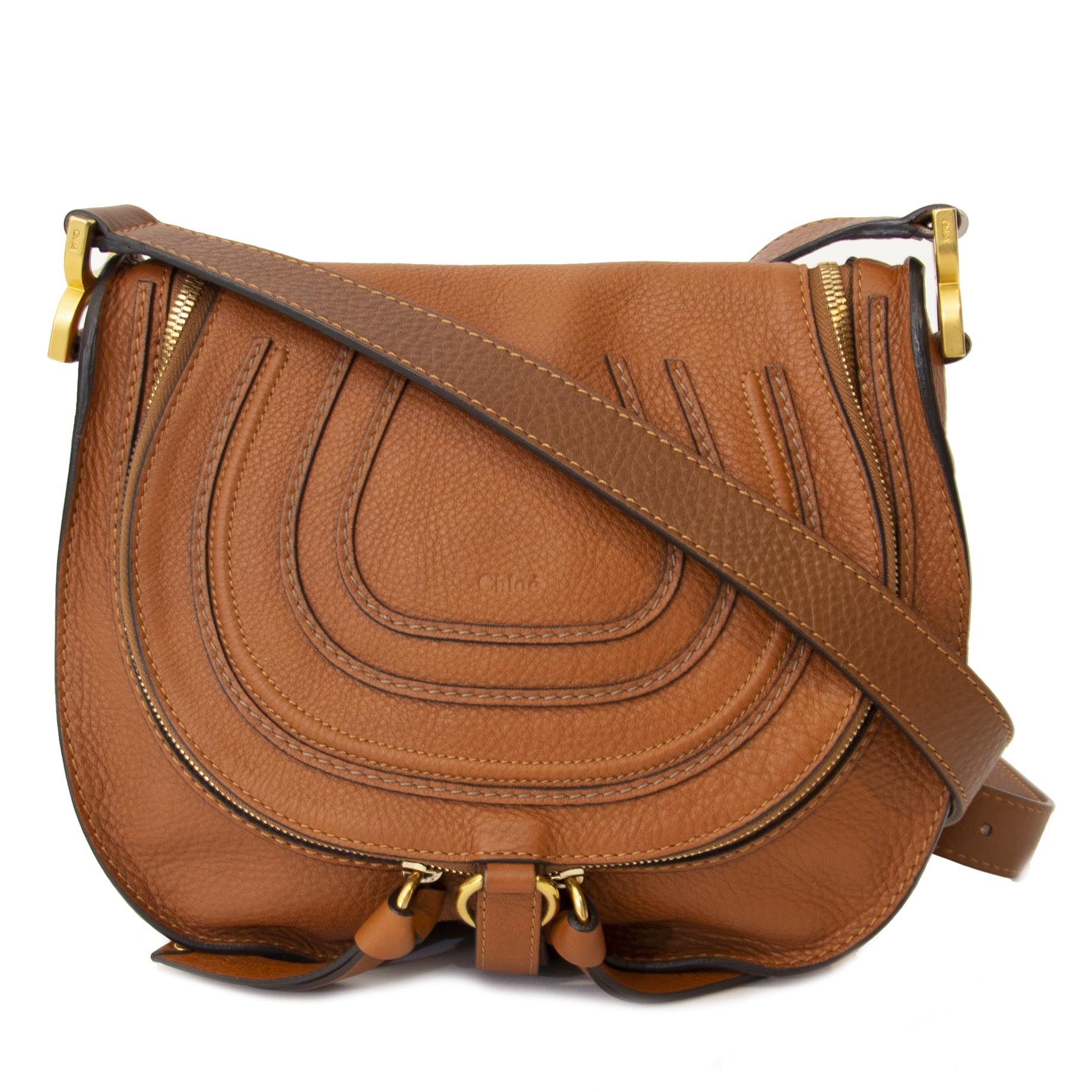 Chloé Marcie Cognac Crossbodytas