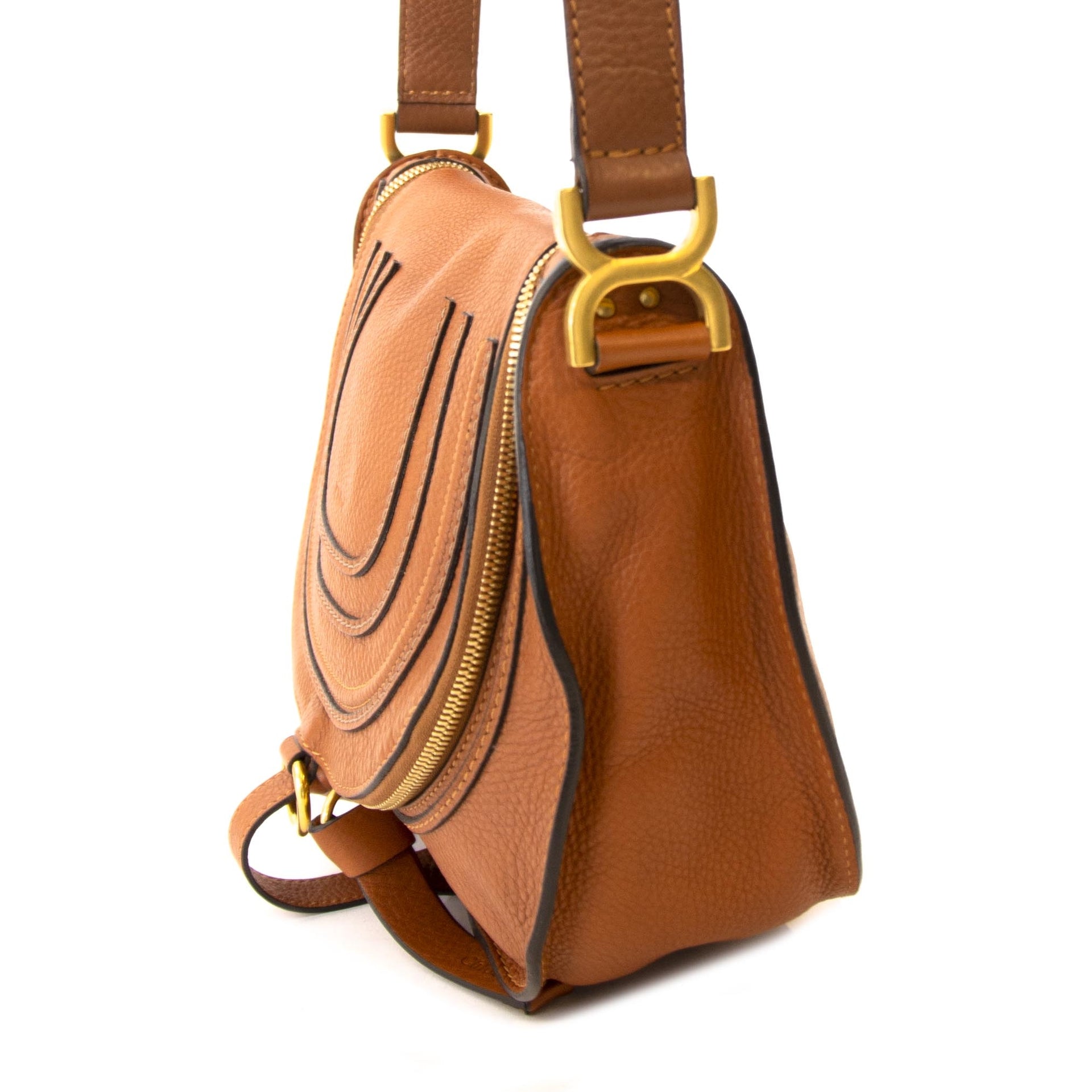 Chloé Marcie Cognac Crossbodytas