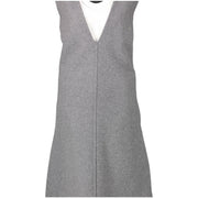 Chloé Grey V-neck Wool Felt Dress available at Labellov secondhand luxury in Antwerp