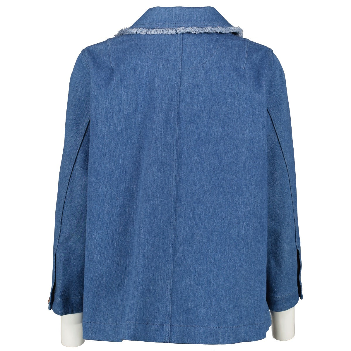 Chloé Two-tone Frayed Denim Jacket