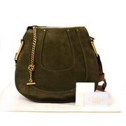 shop safe online *NEVER USED* Chloé Small Suède Hayley Hobo Bag
