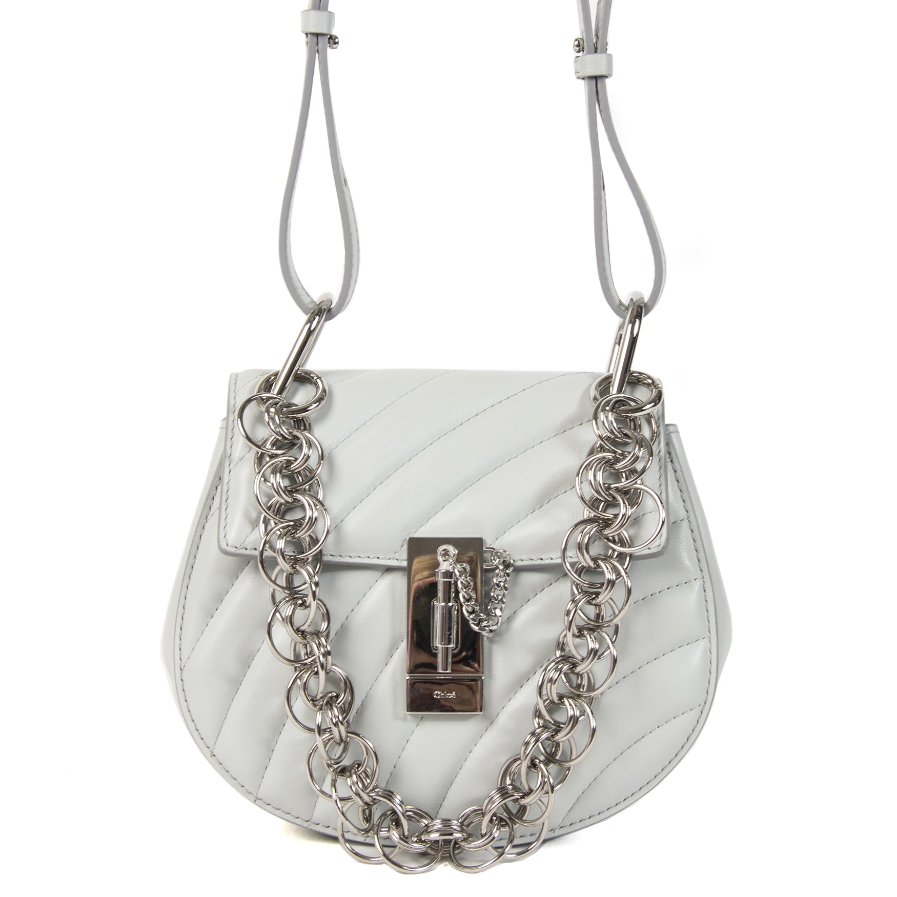 Chloé Drew Bijou Airy Grey Mini Bag for the best price at Labellov