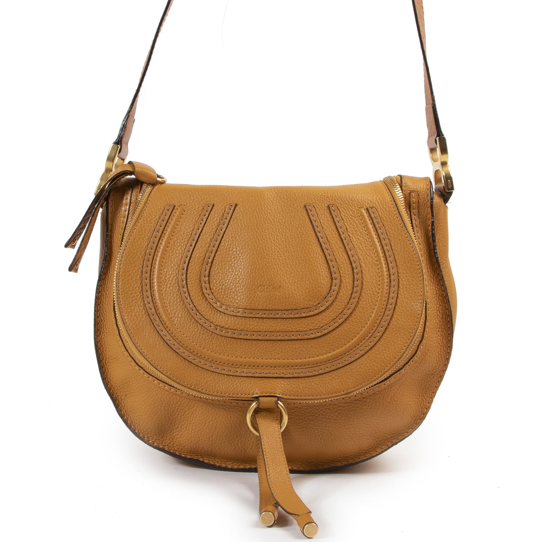 Chloe Ochre Medium Marcie Zip Crossbody Bag