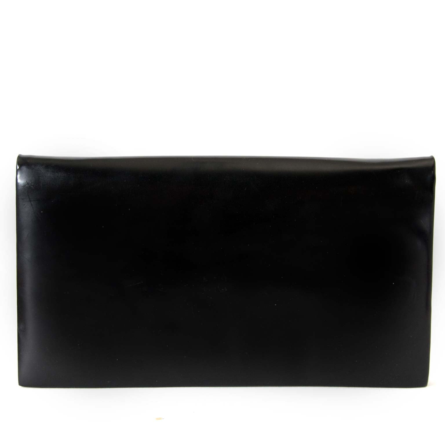 Christian Dior Black Patent Clutch now for sale at labellov vintage fashion webshop belgium