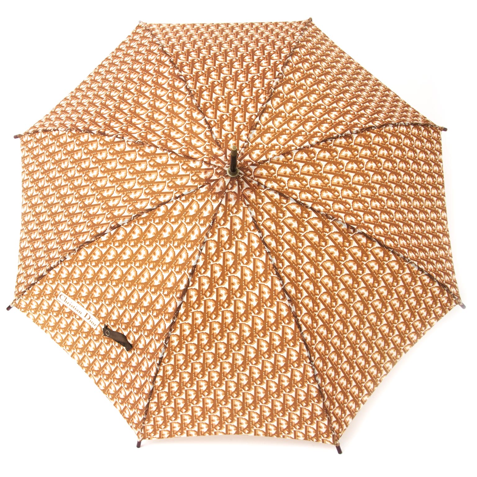 koop 2de hands Christian Dior Brown monogram paraplu aan de beste prijs online webshop labellov.Com
