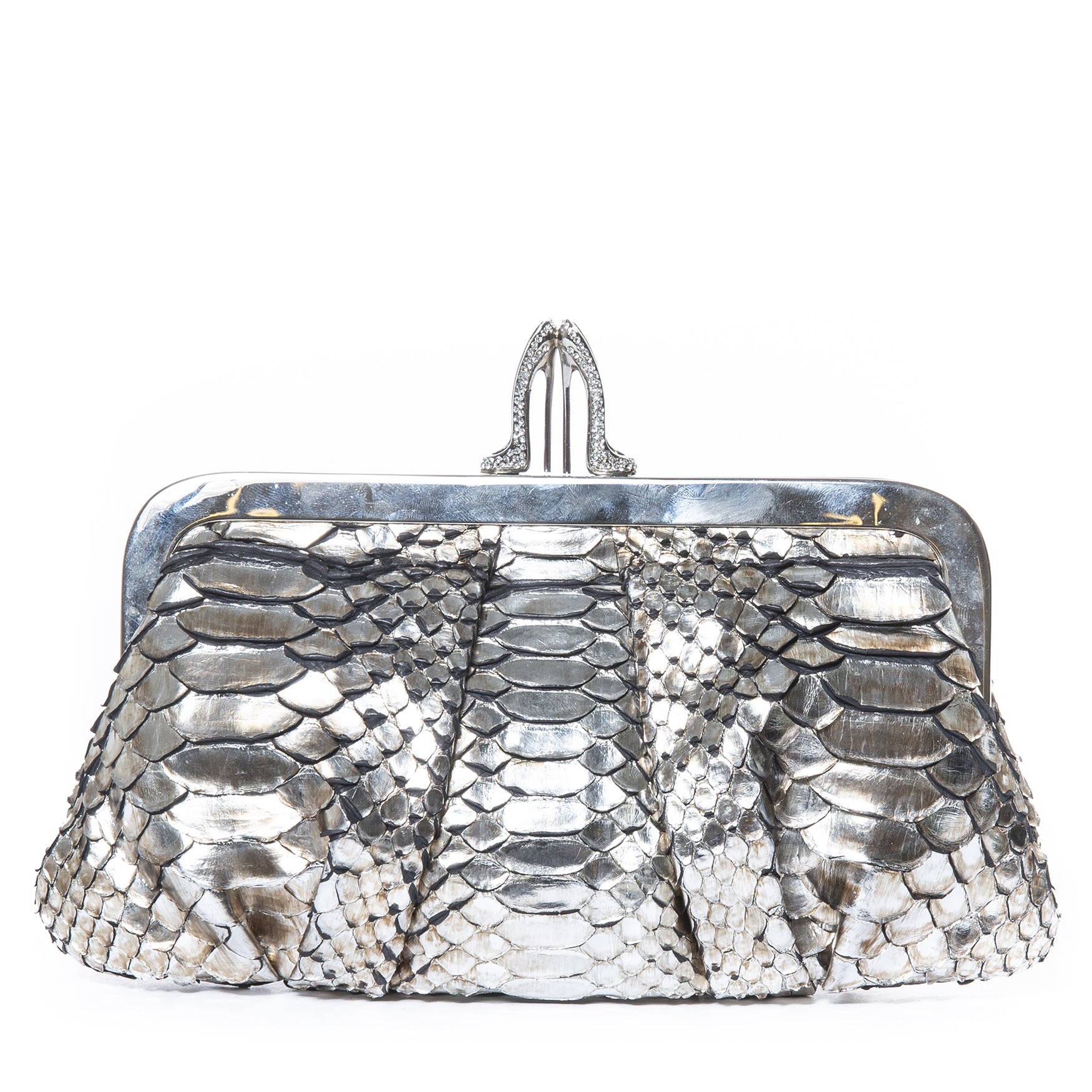 Christian Louboutin Metallic Python Loubiday Clutch