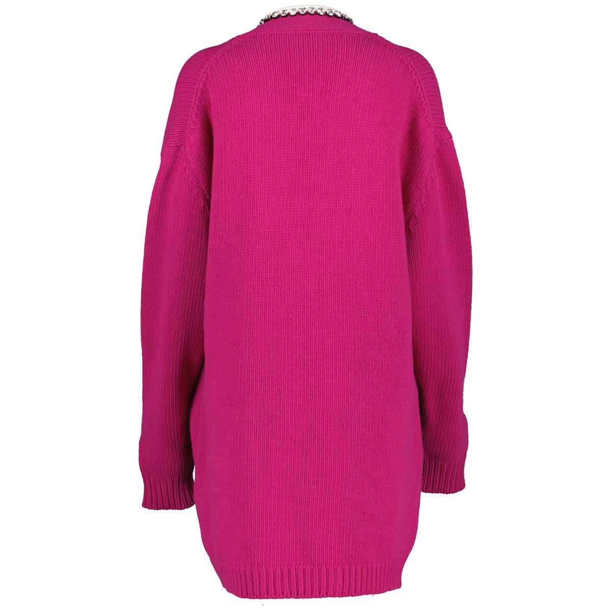 Christopher Kane AW2019 Runway Pink Crystal And Gel Cardigan-343-154