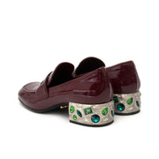 prada schoenen met zilveren hak