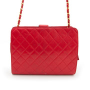 Acheter en ligne chez Labellov.com Chanel Red Quilted Shoulder Bag
