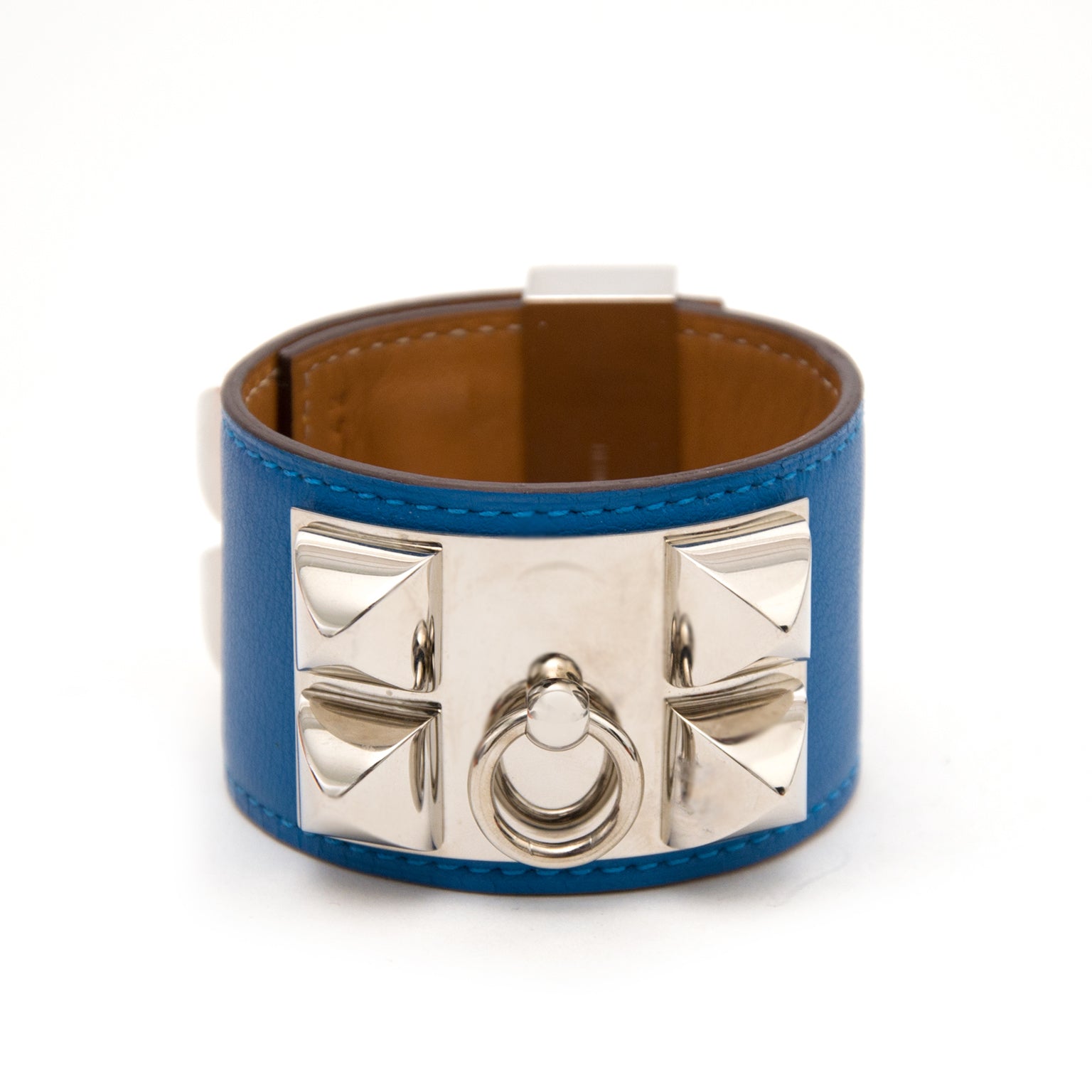 Hermès Collier de Chien Bleu de Galice PHW