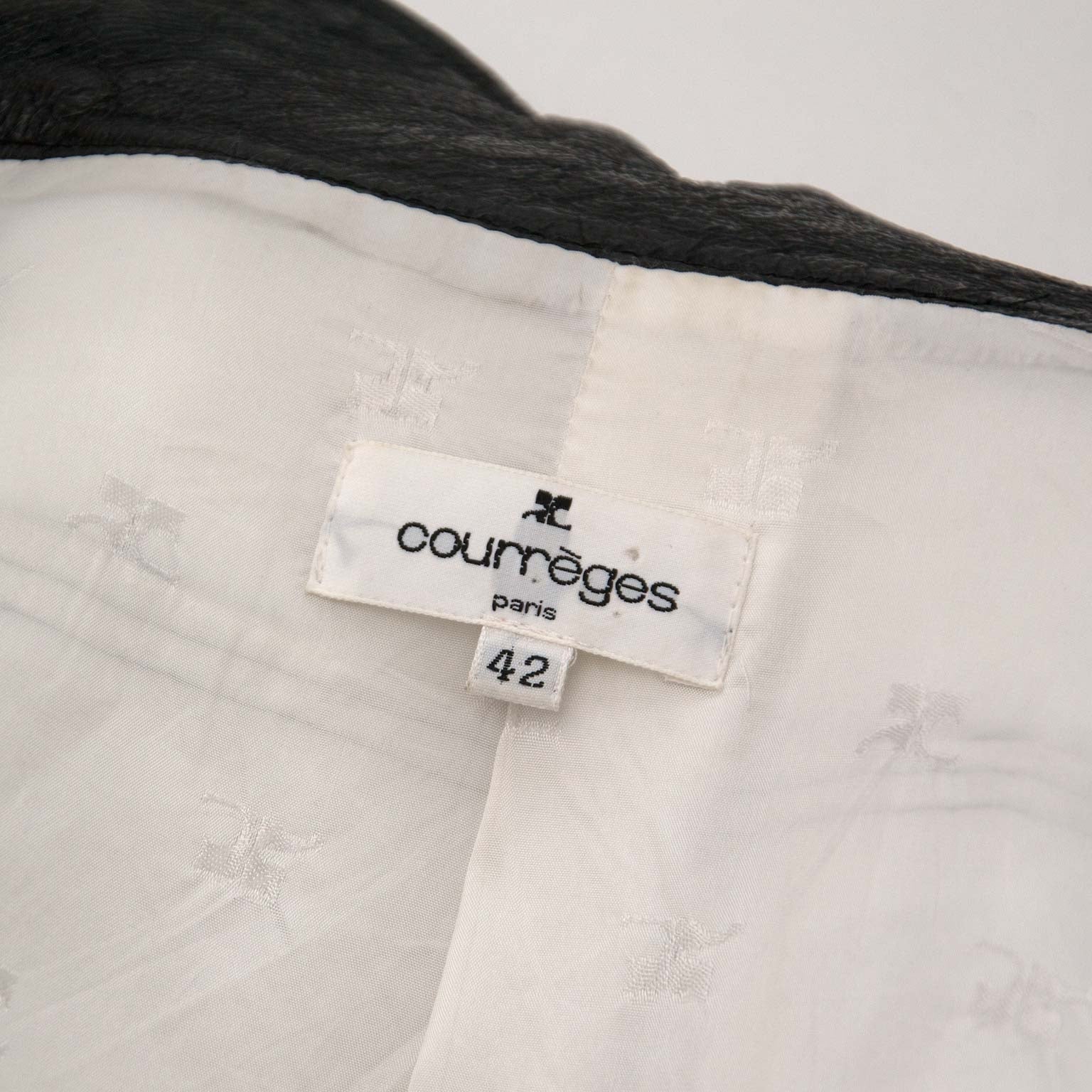 Courrèges Iconic Black Patent Jacket size small