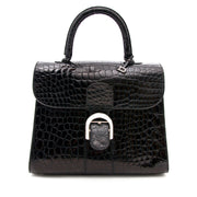 Delvaux Black Shiny Croco Brillant MM Now online at labellov.com for the best price