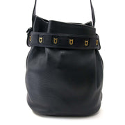 Delvaux bucket bag blue leather