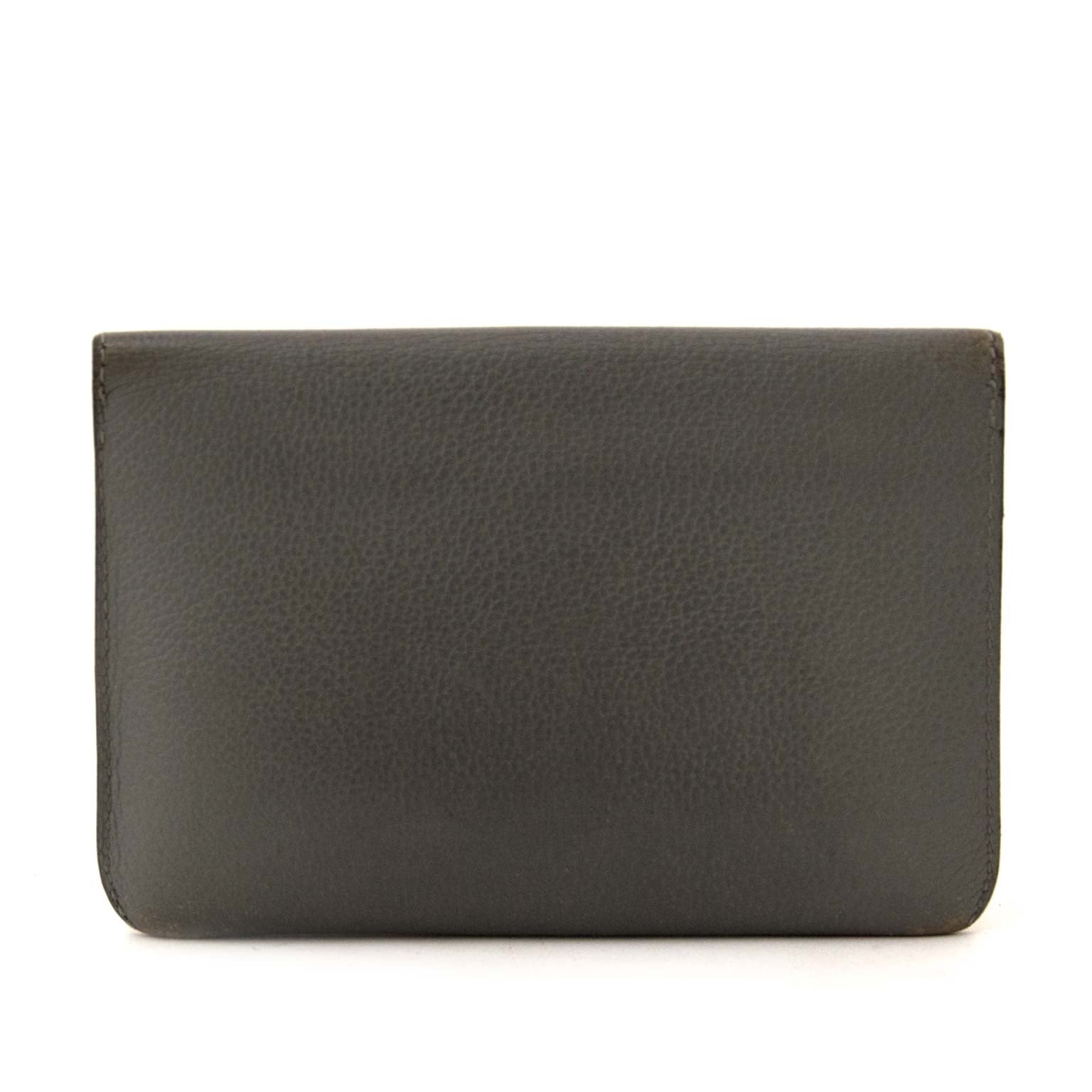 Delvaux Grijze Leren Portemonnee