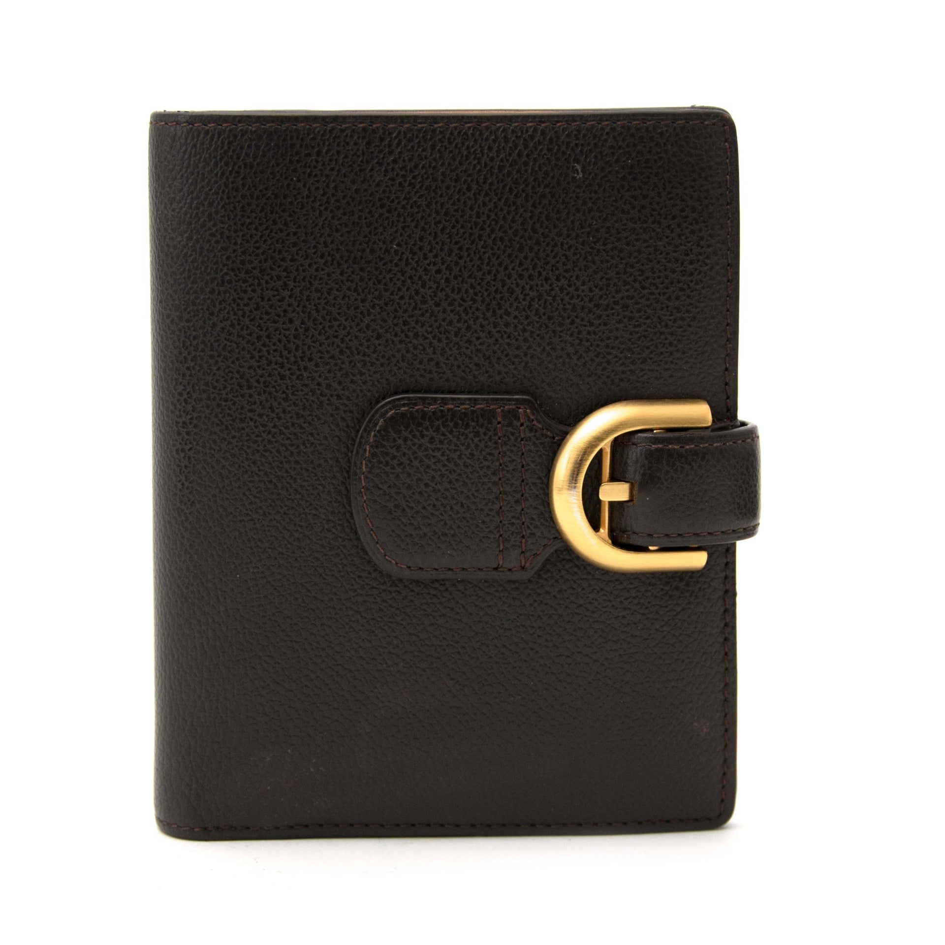 Delvaux Brown Leather 'Brillant' Agenda Cover for sale online