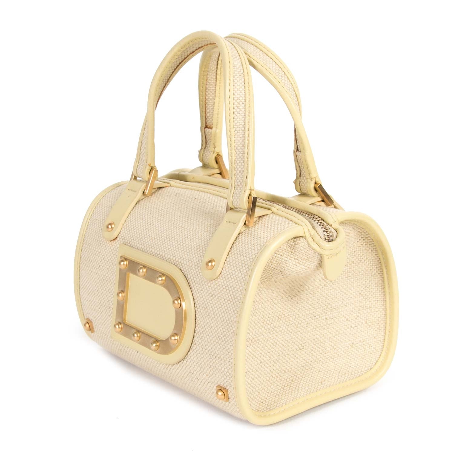 Delvaux Le Astrid Mini Toile Vanille Evening Bag kopen