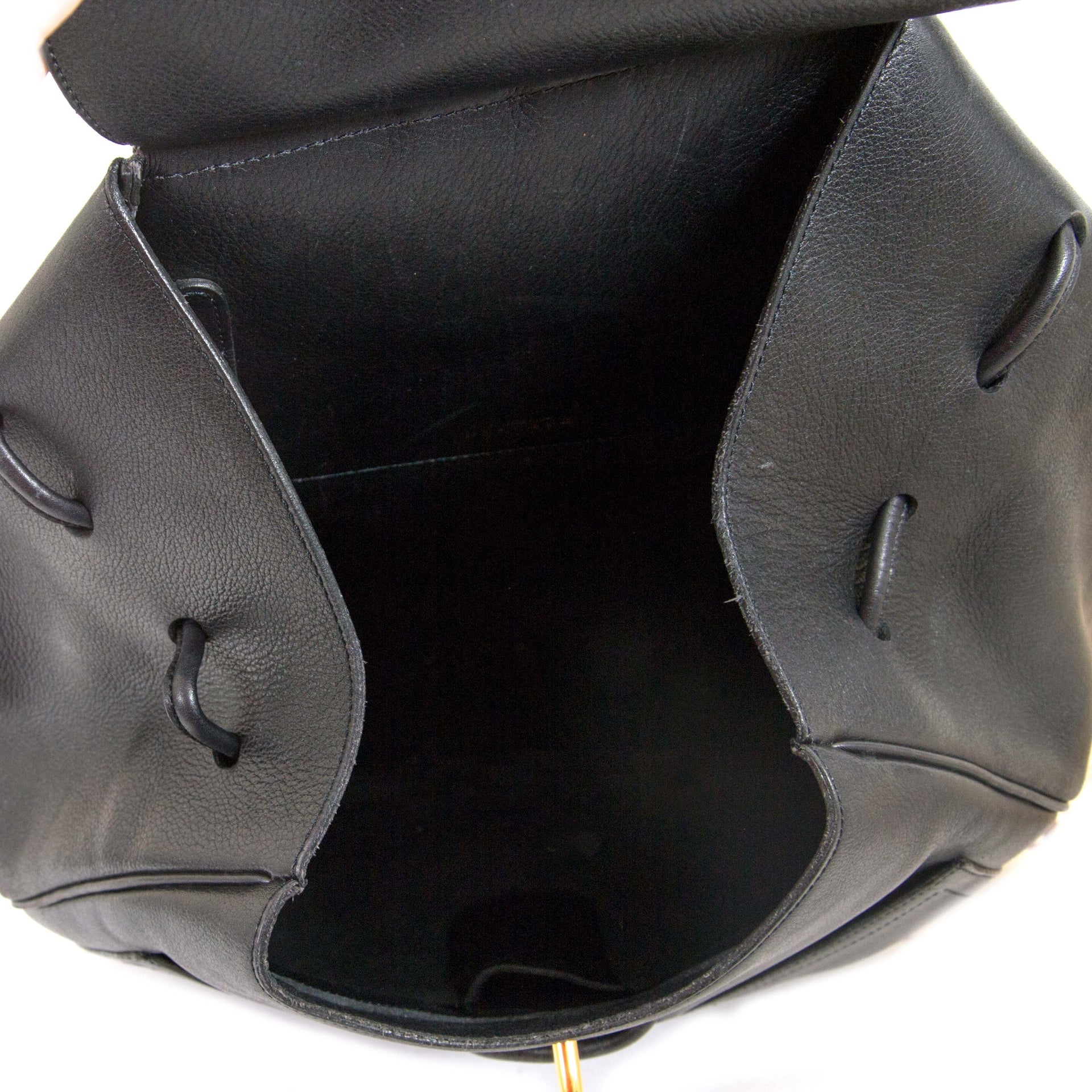 delvaux black lucifer backpack now for sale at labellov vintage fashion webshop belgium