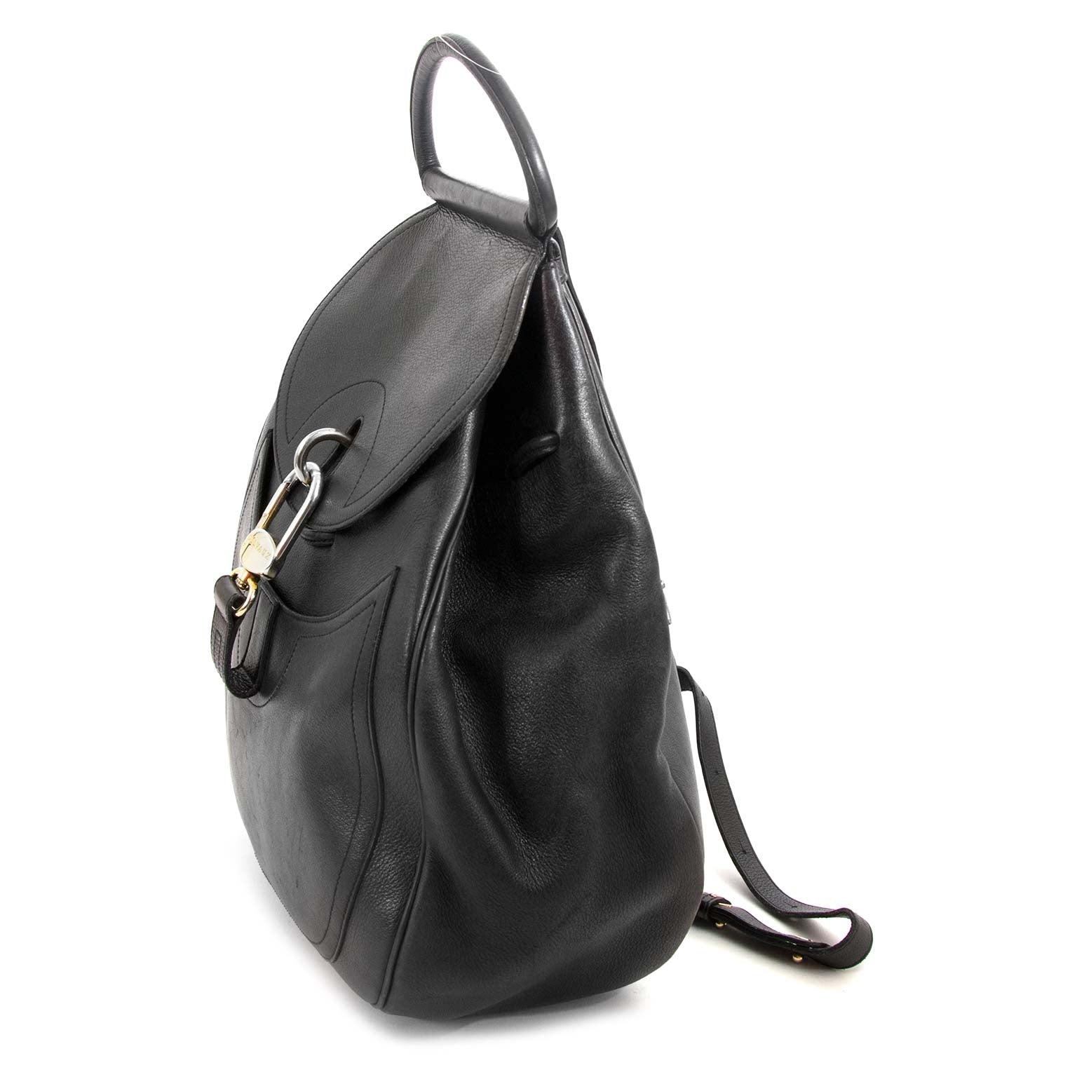 delvaux noir lucifer backpack sac à dos à labellov vintage webshop de mode belgique anvers