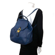 delvaux blue Lucifer GM backpack now for sale at labellov vintage fashion webshop belgium