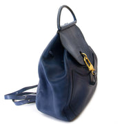 delvaux blue Lucifer GM backpack now for sale at labellov vintage fashion webshop belgium