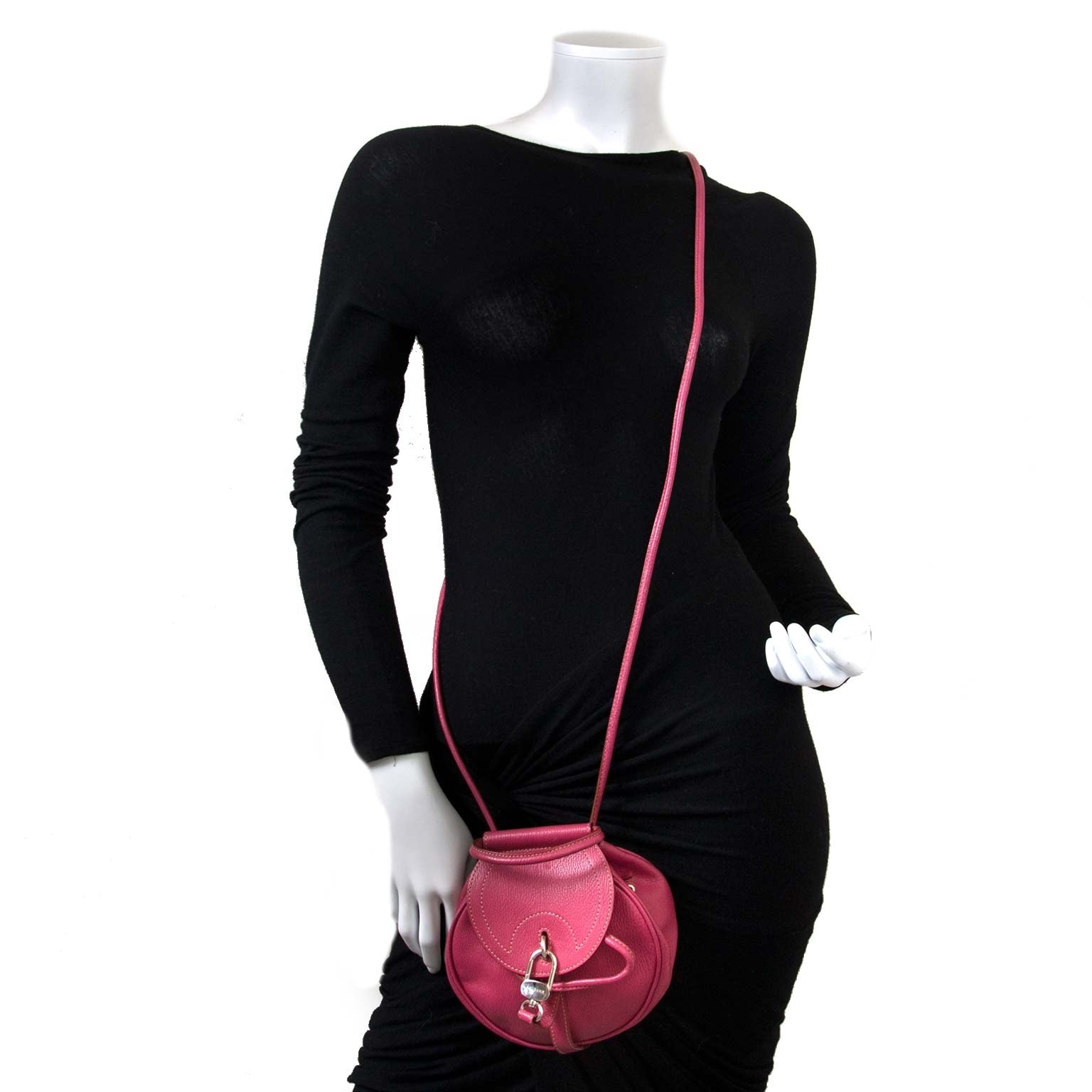 Delvaux Framboise Mini Cerceau Bag now for sale at labellov vintage fashion webshop belgium