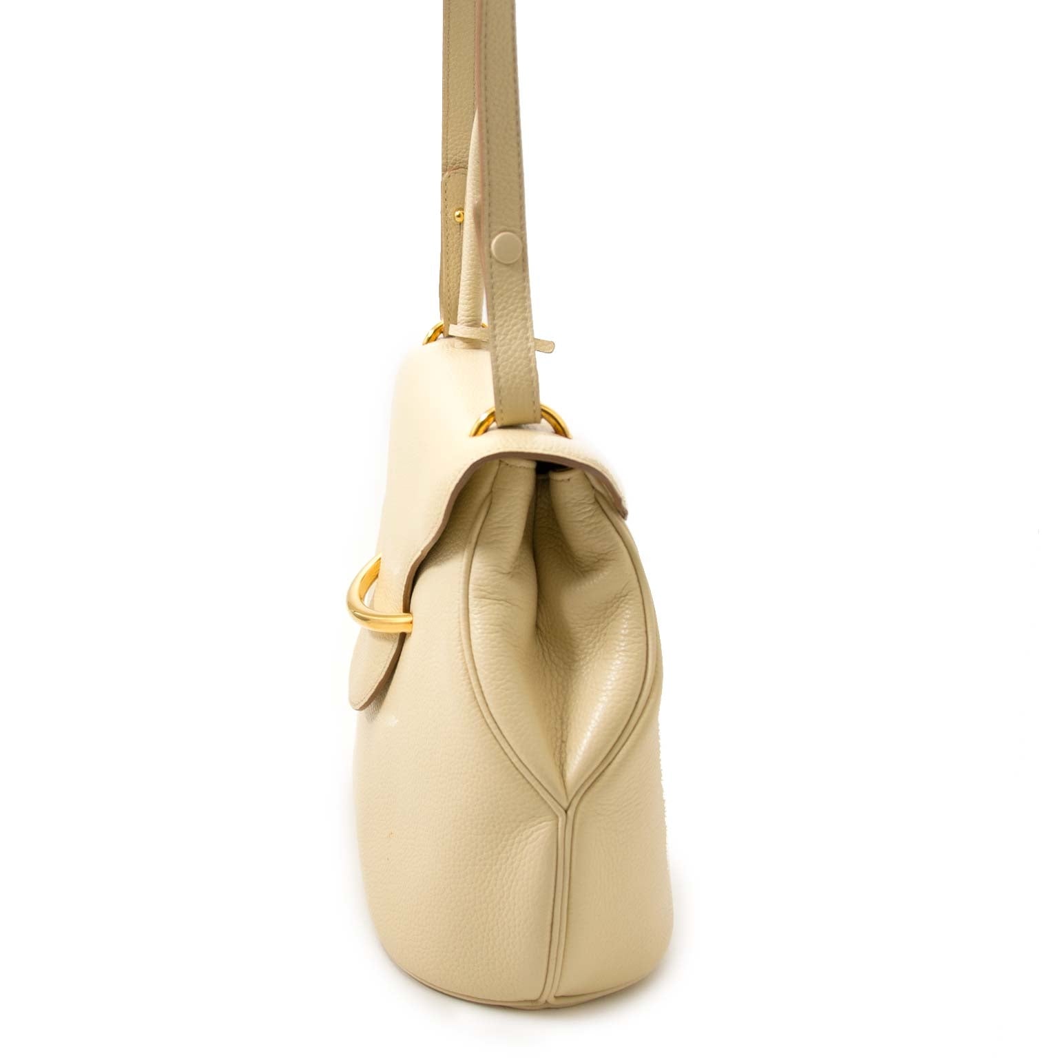 authentieke Delvaux Creme Baltimore shoulderbag te koop bij labellov