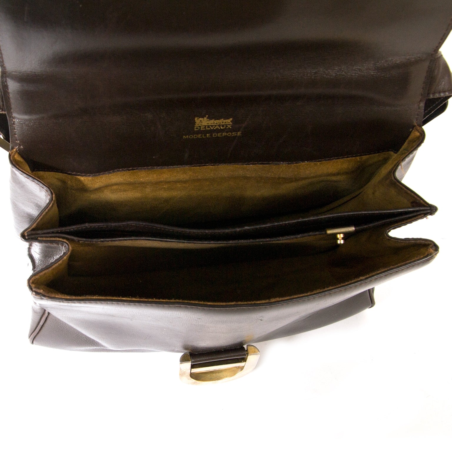 Sac à bandoulière Delvaux Brillant Baudrier marron