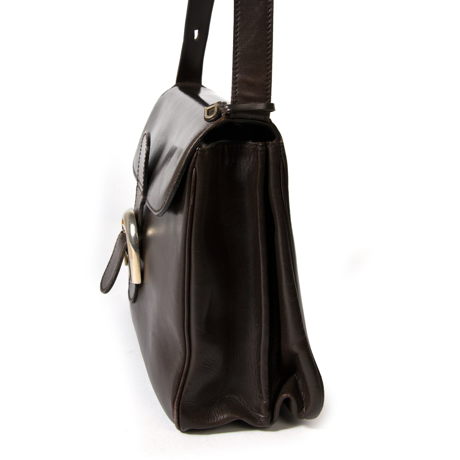 Sac à bandoulière Delvaux Brillant Baudrier marron