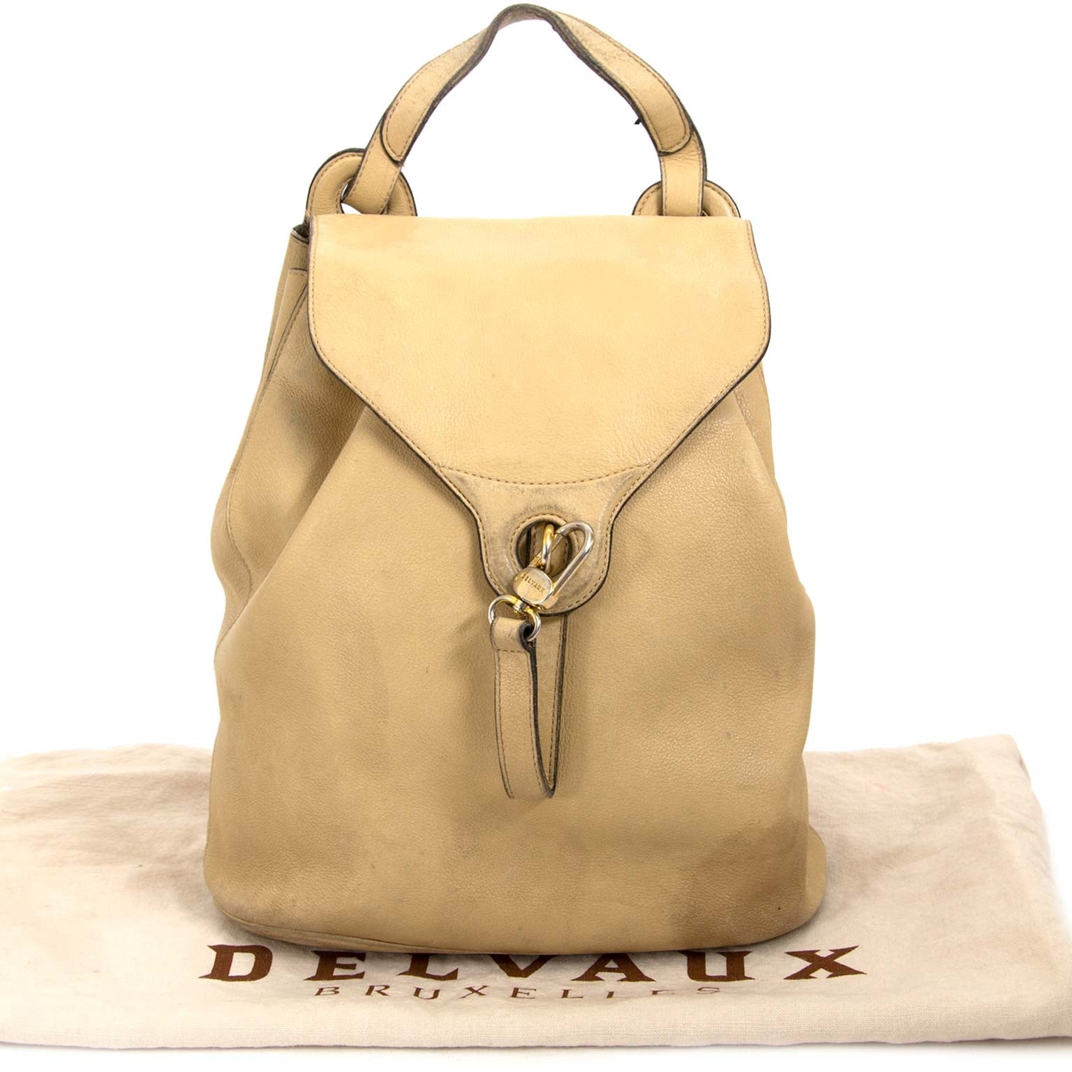 koop Delvaux Beige Soleil PM Backpack bij labellov aan de beste prijs