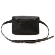 deux de delvaux black leather belt bag now for sale at labellov vintage fashion webshop belgium