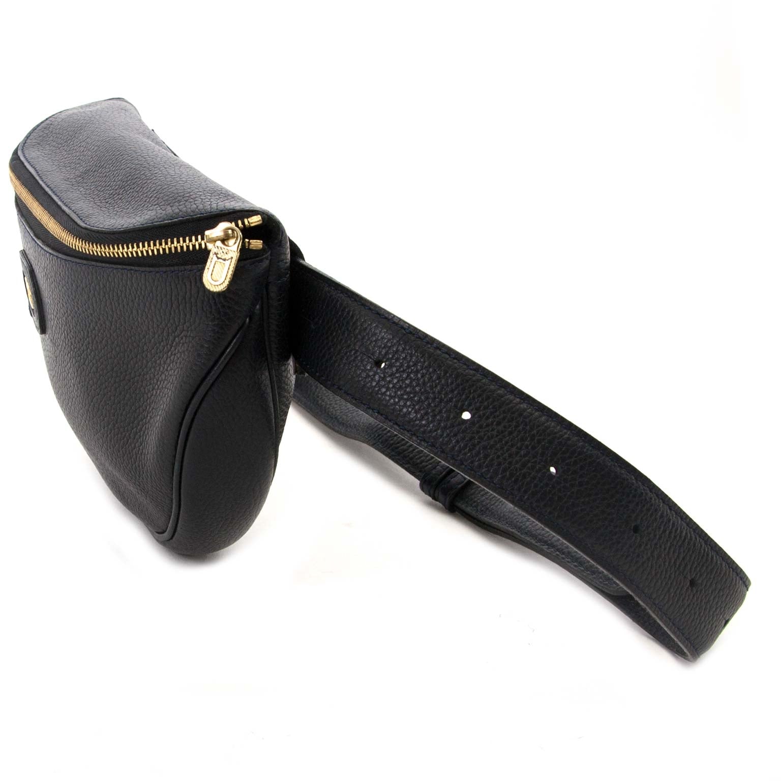 delvaux black belt bag now for sale at labellov vintage fashion webshop belgium