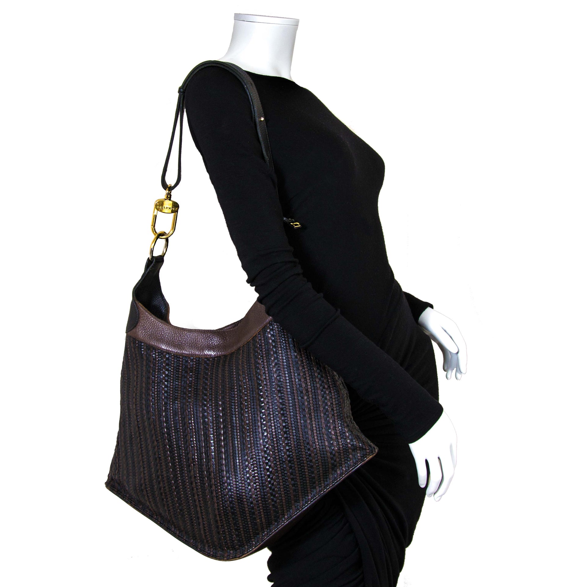 Delvaux Brown Toile de Cuir Satan Bag te koop bij Labellov tweedehands luxe in Antwerpen