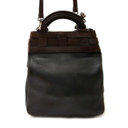 Delvaux Black And Brown Bucket Bag