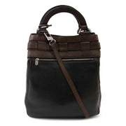 buy secondhand authentic Delvaux Black And Brown Bucket Bag for less at Labellov, online vintage webshop. safe and secure shopping