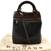 safe and secure shopping Delvaux Black And Brown Bucket Bag