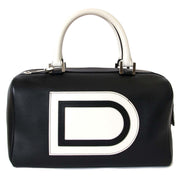 Delvaux Louise Boston Allure Black & White for sale online at Labellov