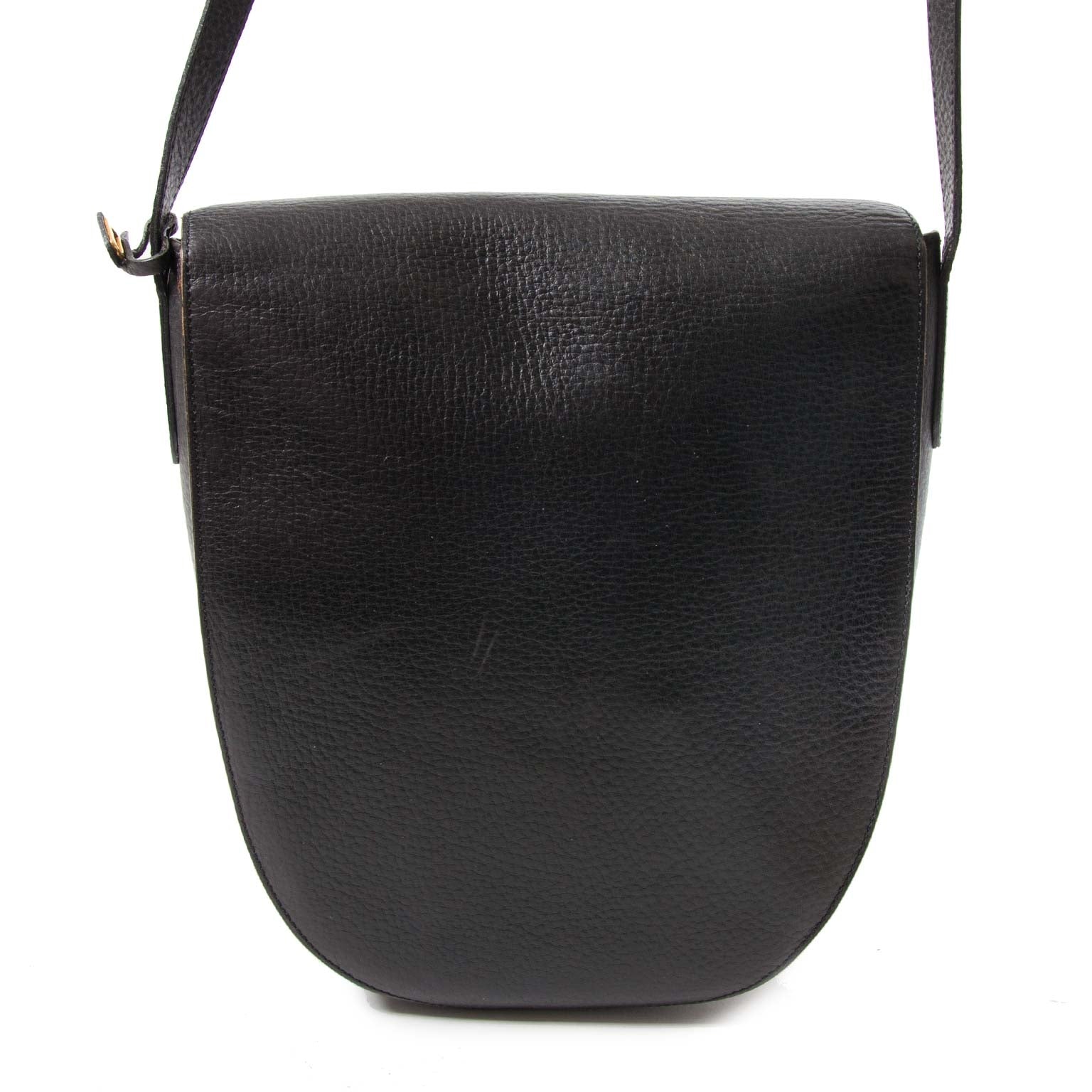 delvaux black shoulder bag now for sale at labellov vintage fashion webshop belgium