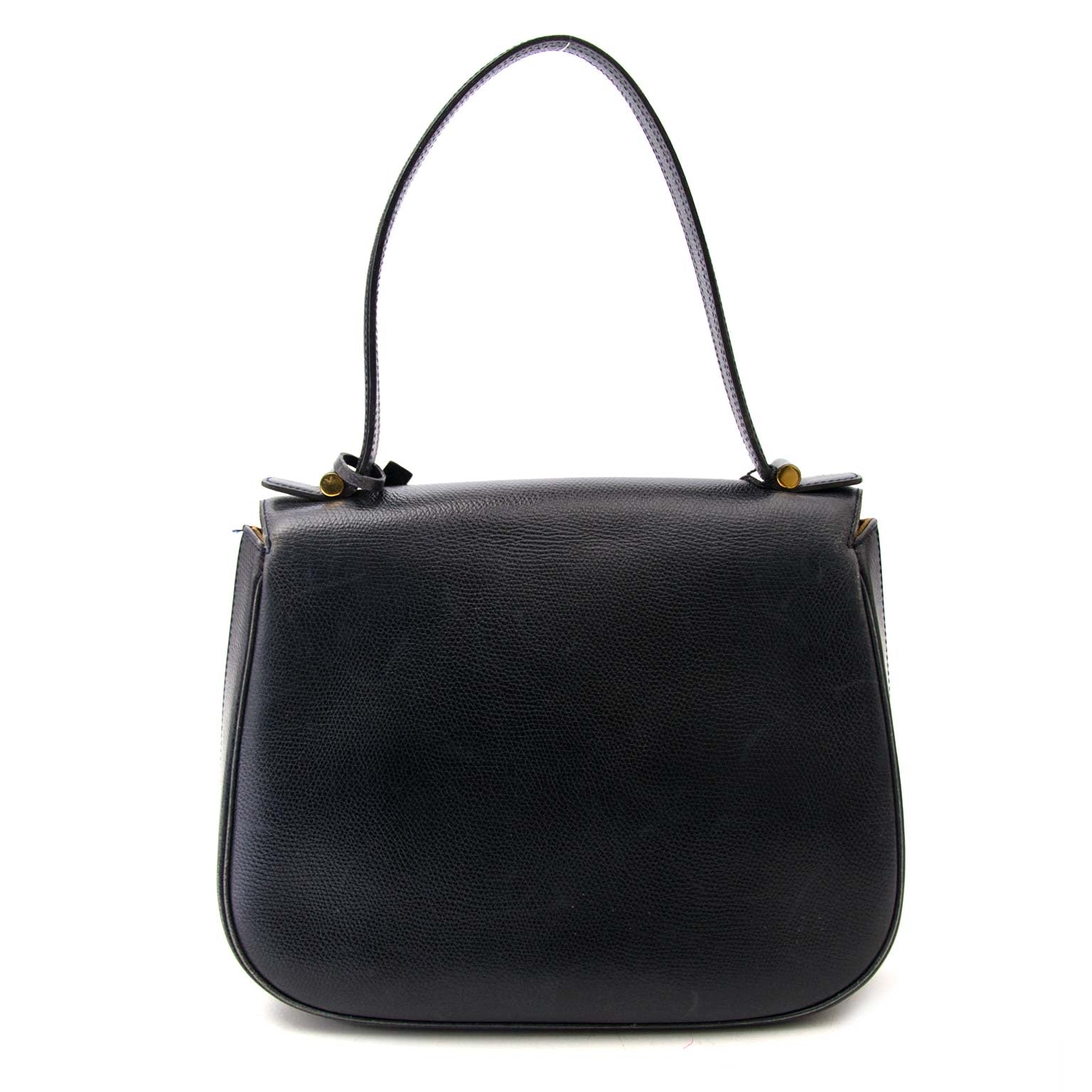 Delvaux Dark Blue Top Handle Bag