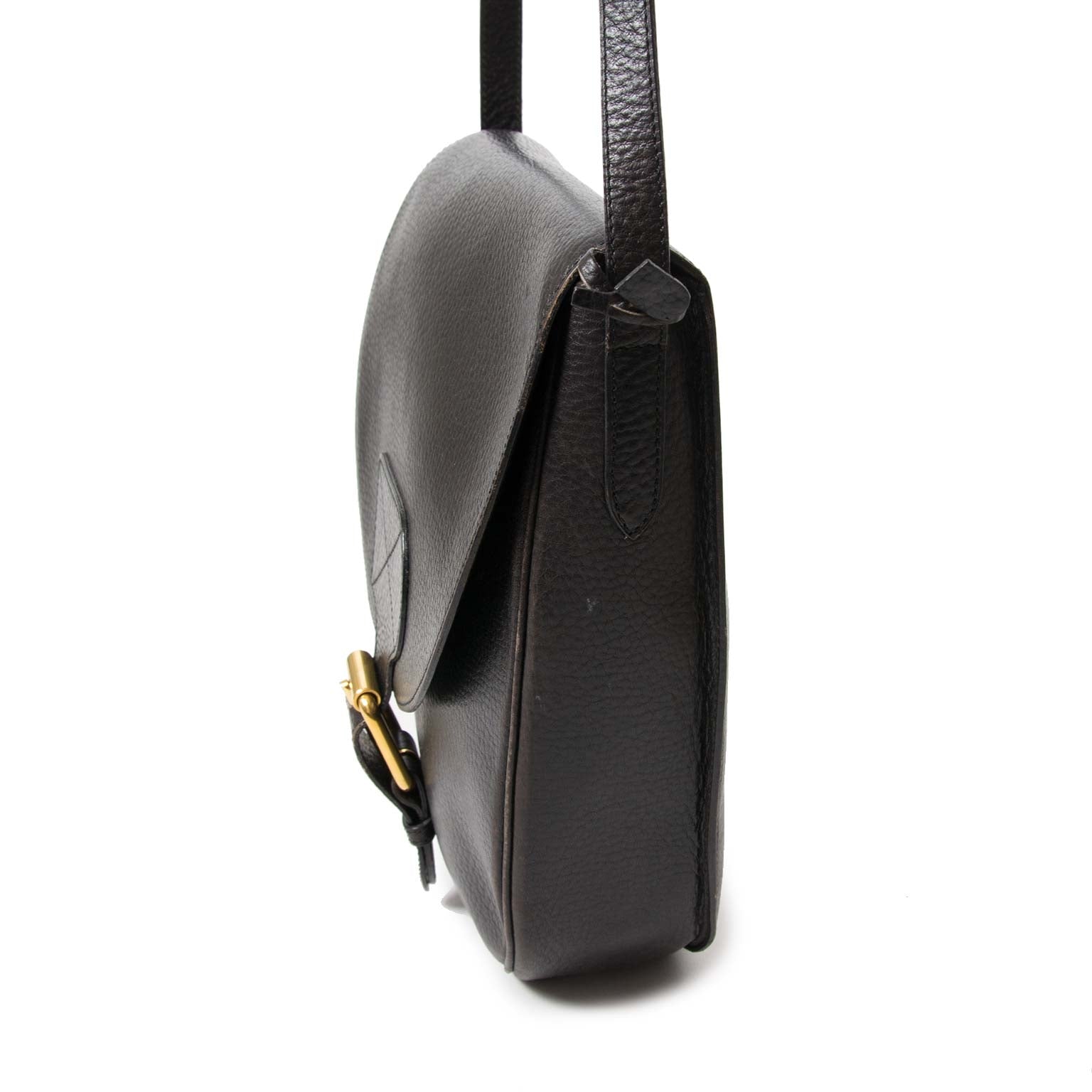 delvaux black shoulder bag now for sale at labellov vintage fashion webshop belgium