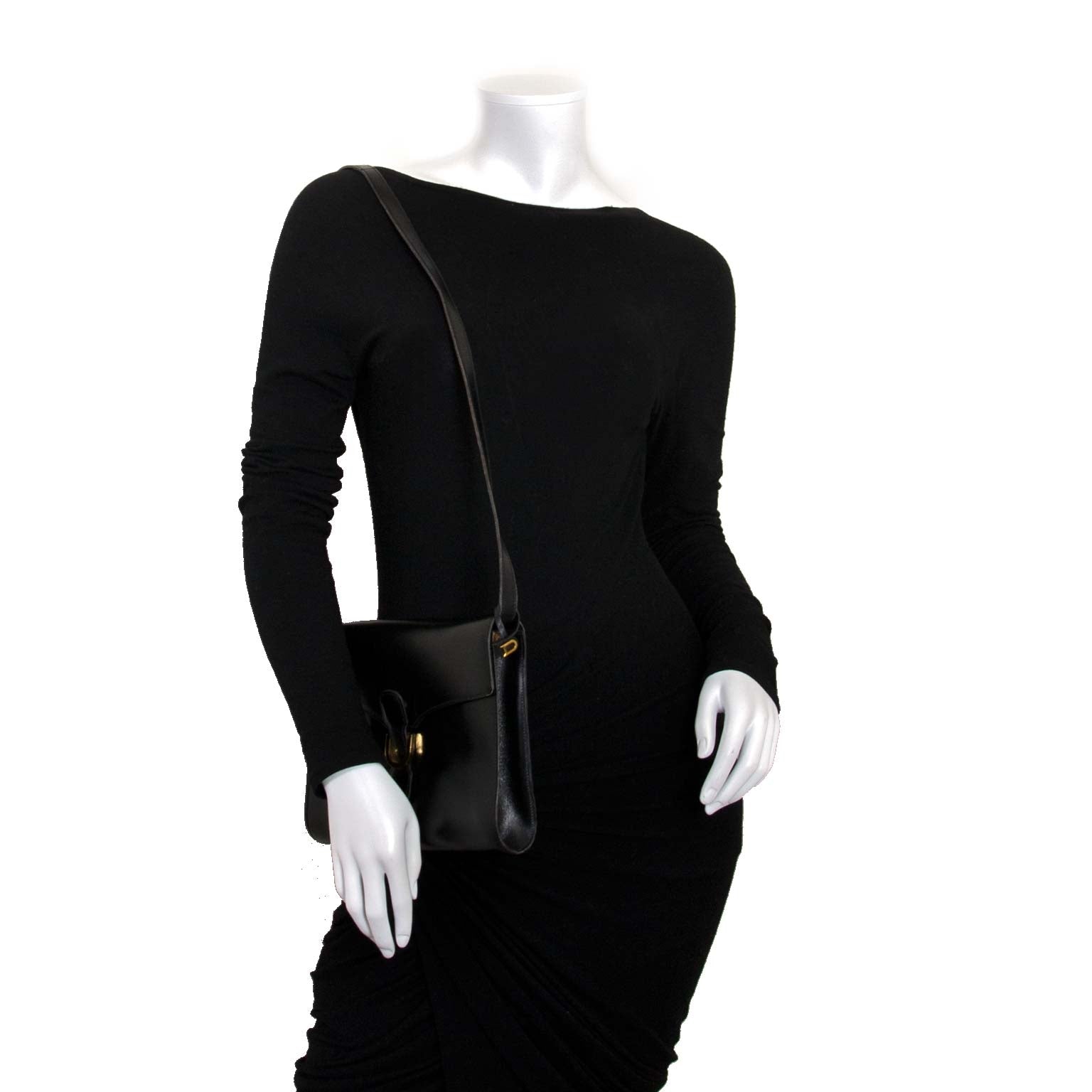 Delvaux Black Leather Shoulder Bag