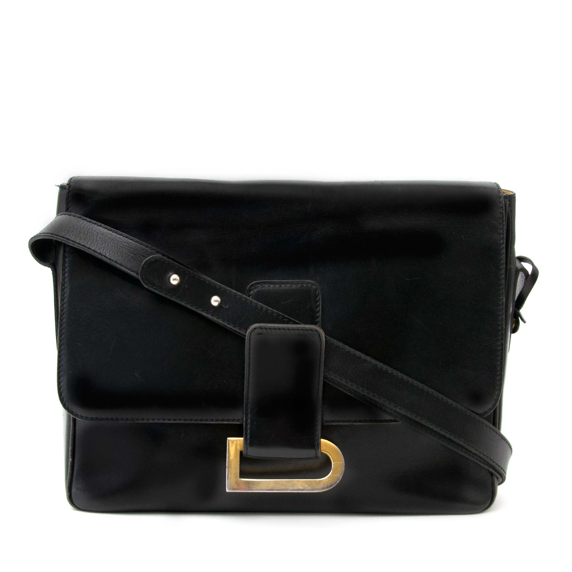 Authentic secondhand black Delvaux Poirier Labellov