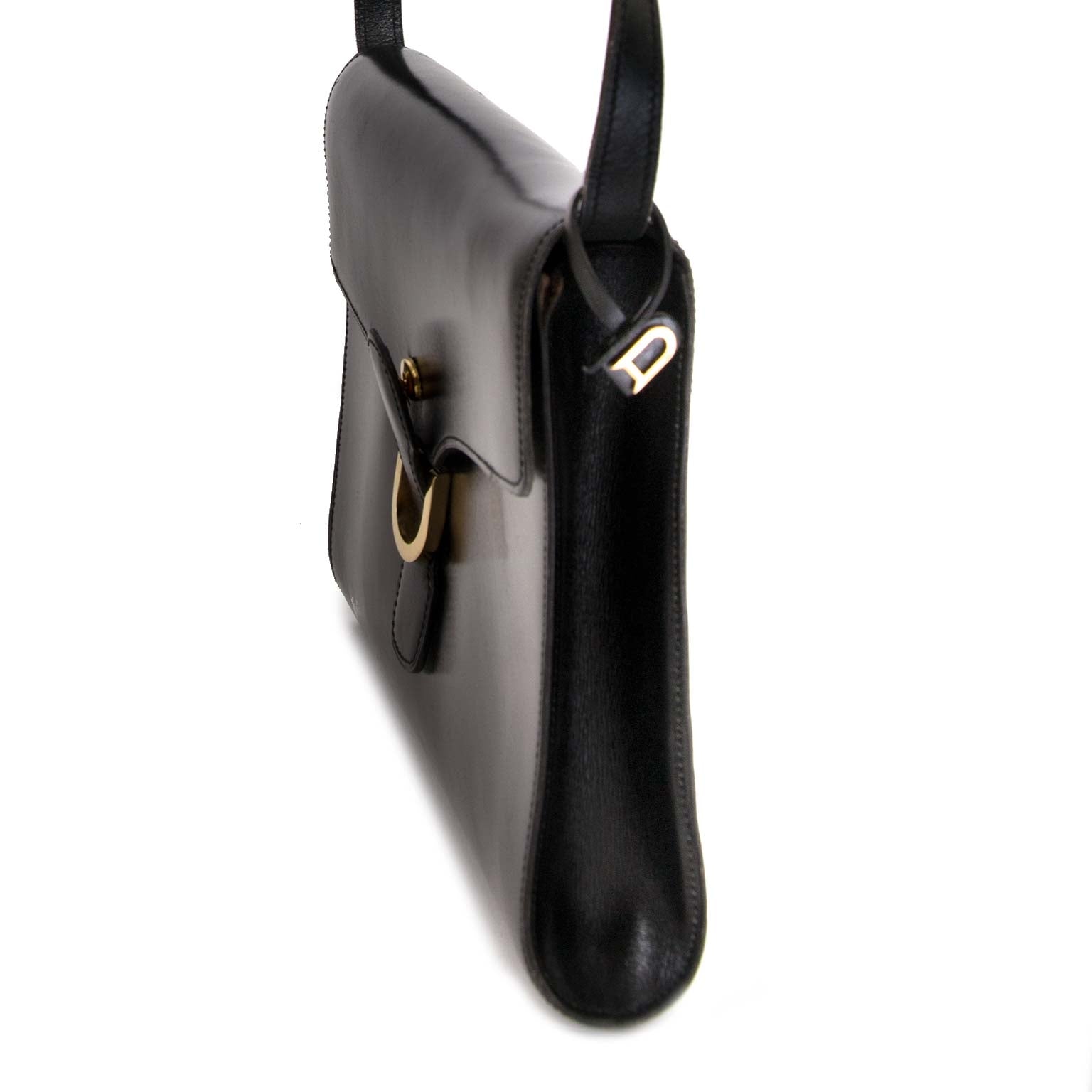 Delvaux Black Leather Shoulder Bag