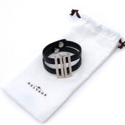 koop online aan de beste prijs jou tweedehands Delvaux Black DD Leather Bracelet