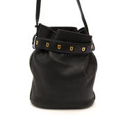 shop safe online secondhand designer Delvaux Black Bucket Shoulder Bag