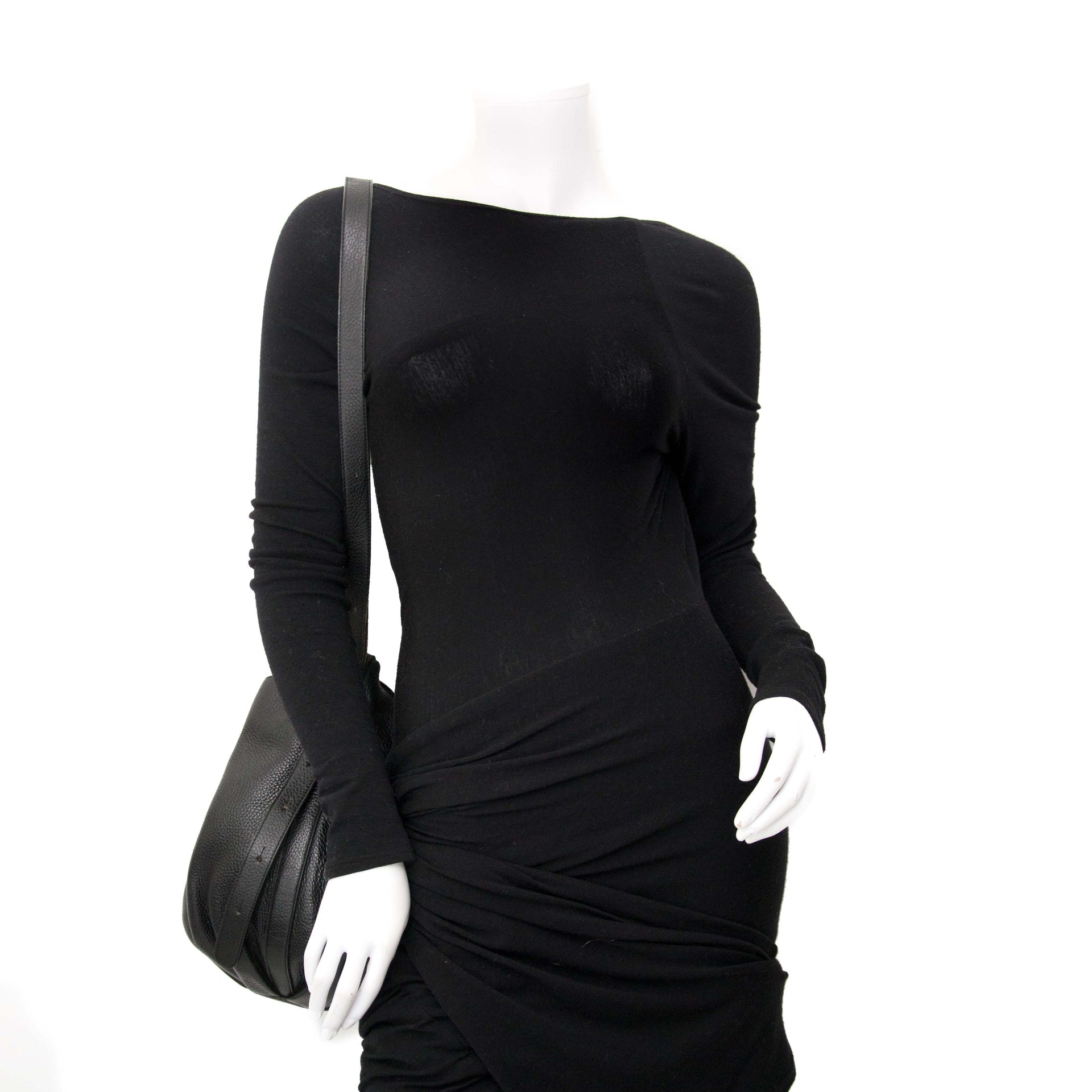 Delvaux Black Leather Bucket Bag for sale