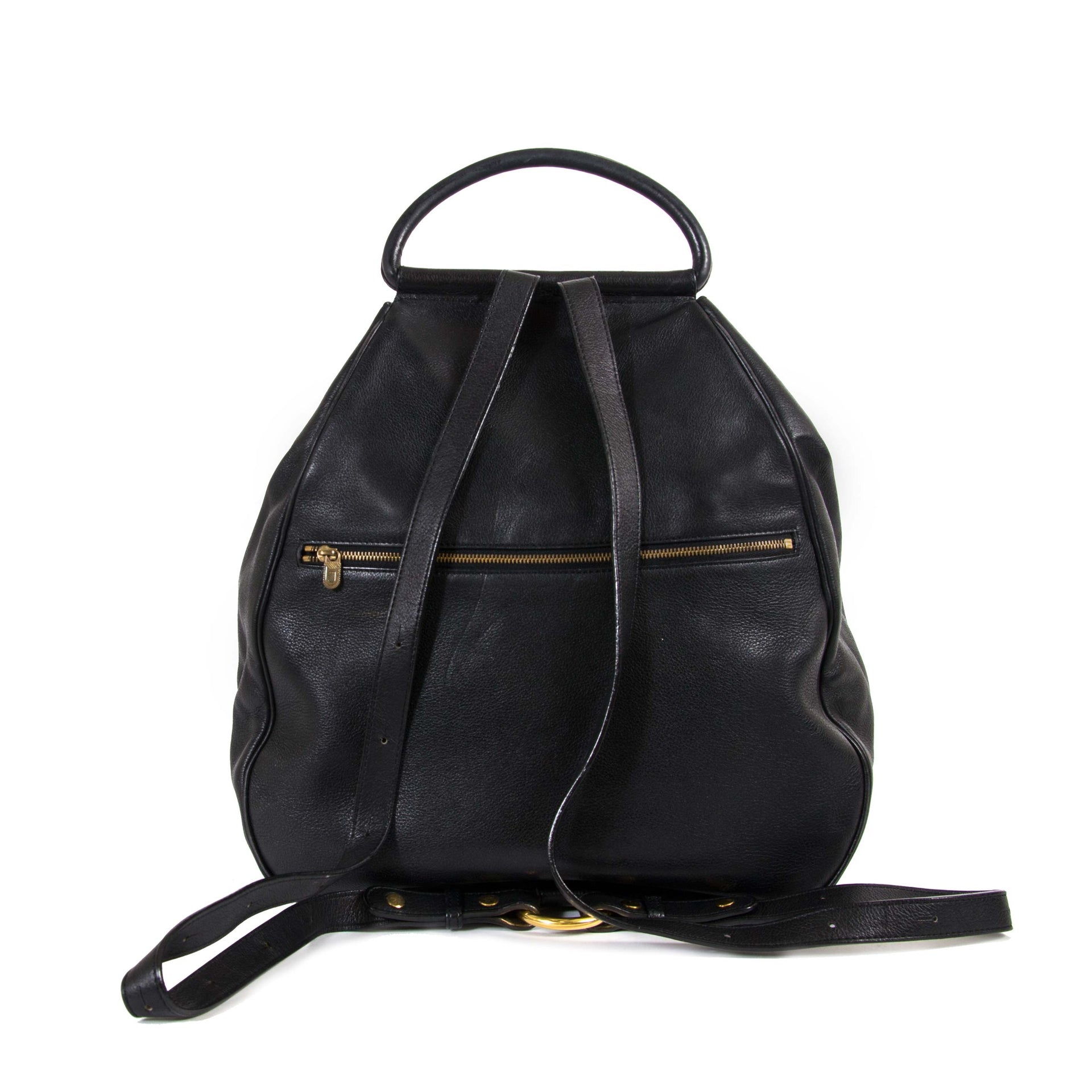 Delvaux Black Lucifer Backpack now for sale at labellov vintage fashion webshop belgium