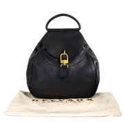 Delvaux Black Lucifer Backpack now for sale at labellov vintage fashion webshop belgium